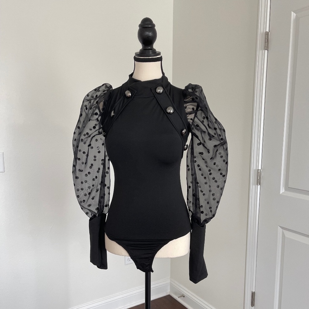 Tachic Black Brazilian Bodysuit Top - Women's Size M